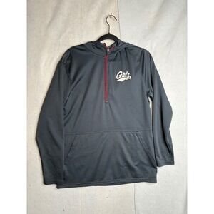 University of Montana Griz Quarter Zip Hoodie Charcoal Gray Mens XL 2946
